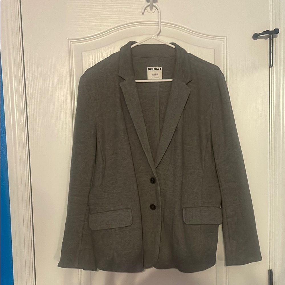 Old Navy Women's Heather Gray Stretch Blazer